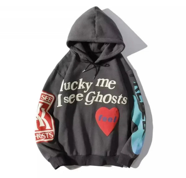 Lucky me I see ghosts pullover hoodie