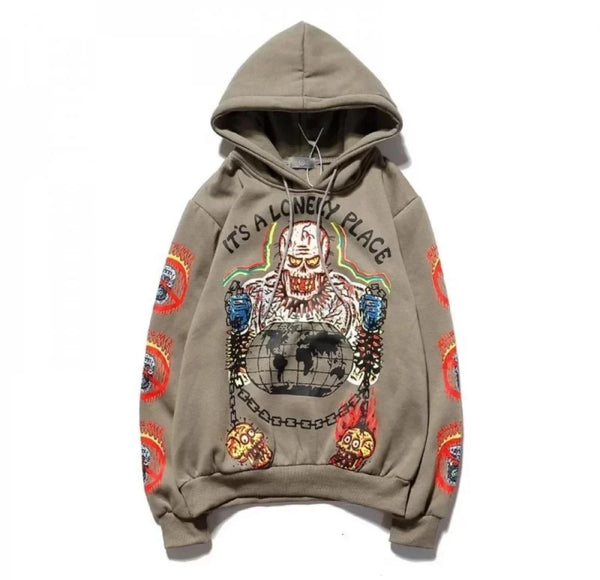 Lonely place skull hoodie